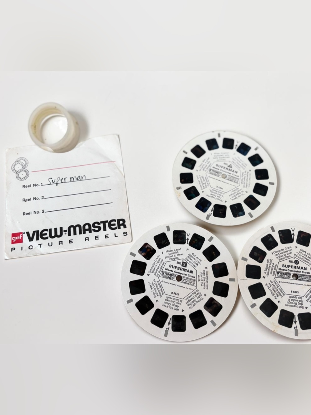 Vintage View-Master Superman Meets Computer Crook Reels